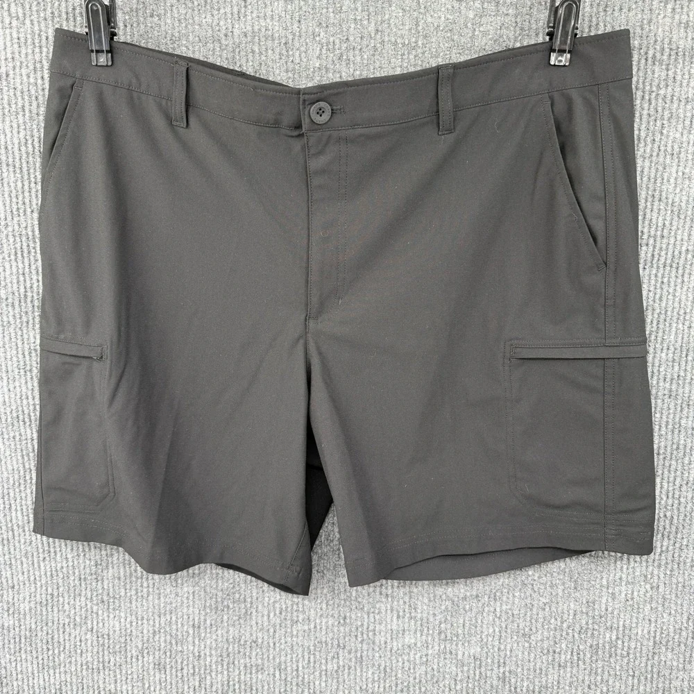 Chaps Mens Everyday Performance Cargo Shorts 42 Lot of 2 Black Khaki CM15SH465W